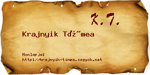 Krajnyik Tímea névjegykártya