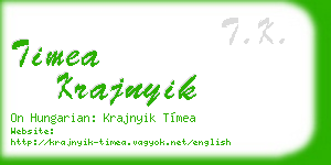 timea krajnyik business card