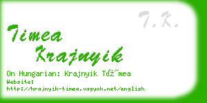 timea krajnyik business card